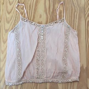 american eagle pink tank